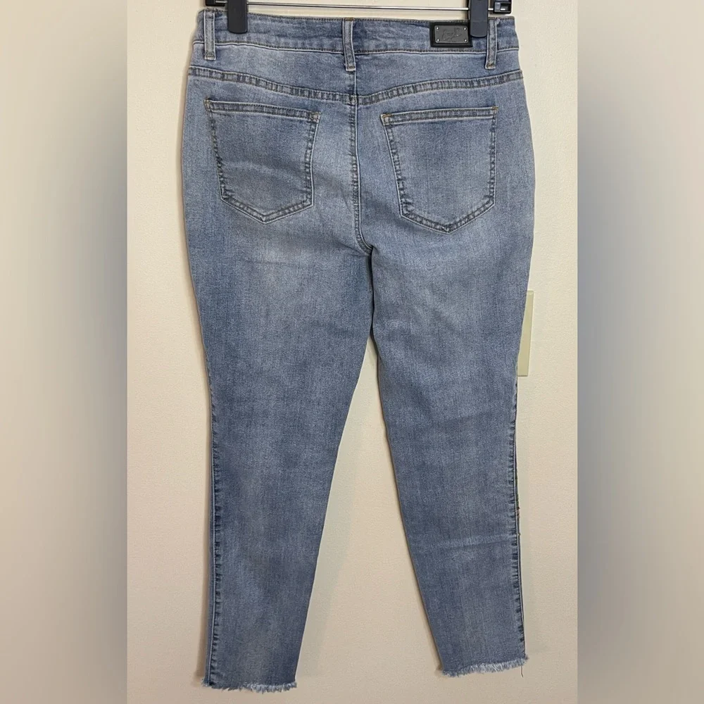 Earl Jeans Embroidered Ankle Skinny Denim Jeans Pant Sz 8 - Picture 8 of 17